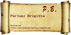 Perlusz Brigitta névjegykártya